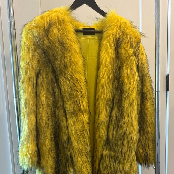 Zhivago Jackets & Blazers - Zhivago Yellow Faux Fur Coat (Seen on Drew Sidora)